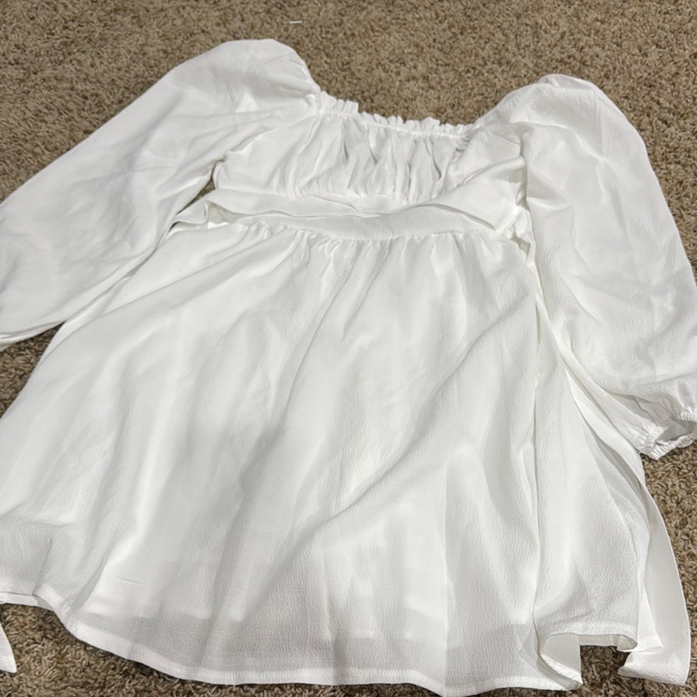 SHEIN White Textured Fabric